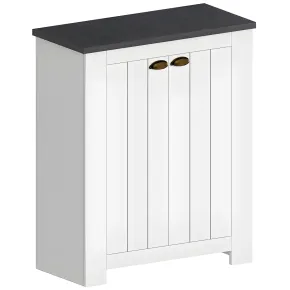 Scarpiera 2 Ante Mobile Ingresso Bianco Report 4 Ripiani 84x42x100 cm