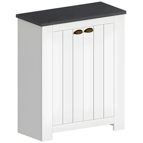 Scarpiera 2 Ante Mobile Ingresso Bianco Report 4 Ripiani 84x42x100 cm