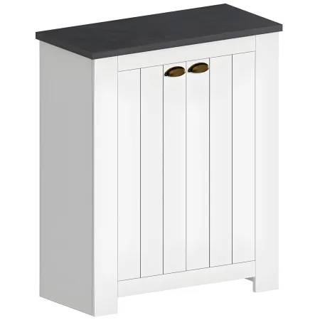 Scarpiera 2 Ante Mobile Ingresso Bianco Report 4 Ripiani 84x42x100 cm