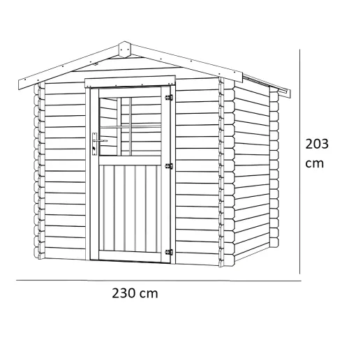 Casetta in Legno 3x3 con sistema Block House
