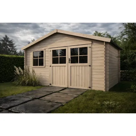 Casetta in Legno da Giardino 4x2,5 mt con sistema Block House