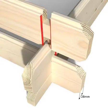 Casetta in Legno da Giardino 4x2,5 mt con sistema Block House