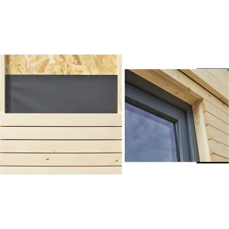 Casetta in Legno Abitabile 3.6x3 mt Parete Isolanti Porta Finestra da Giardino | BricoShop24