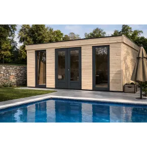 Casetta in Legno Abitabile 5x3.6 metri Parete Isolanti Porta Finestra Giardino | BricoShop24 2