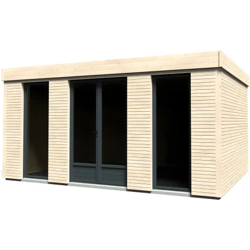 Casetta in Legno Abitabile 5x3.6 metri Parete Isolanti Porta Finestra Giardino | BricoShop24