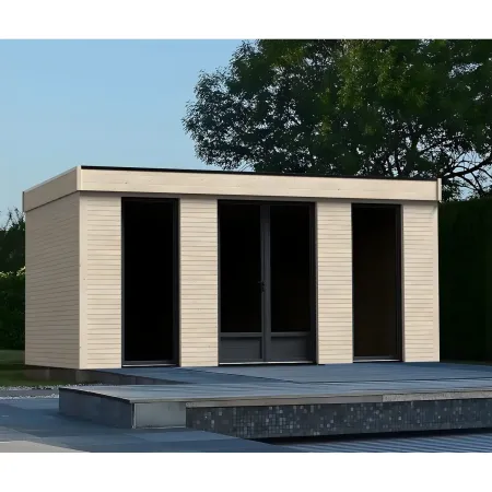 Casetta in Legno Abitabile 5x3.6 metri Parete Isolanti Porta Finestra Giardino | BricoShop24