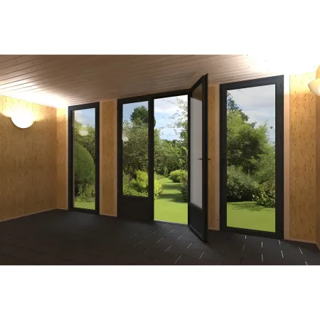 Casetta in Legno Abitabile 5x3.6 metri Parete Isolanti Porta Finestra Giardino | BricoShop24