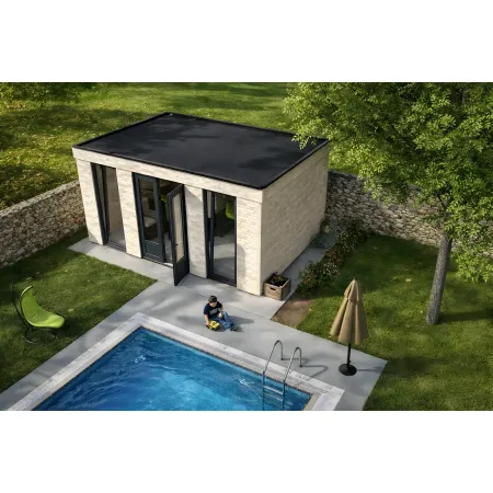 Casetta in Legno Abitabile 5x3.6 metri Parete Isolanti Porta Finestra Giardino | BricoShop24