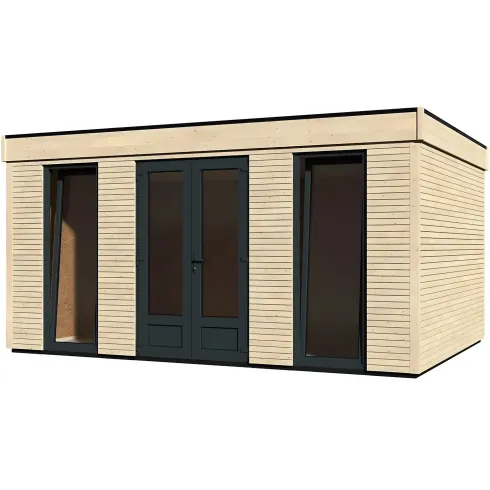 Casetta in Legno Abitabile 5x3.6 metri Parete Isolanti Porta Finestra Giardino | BricoShop24