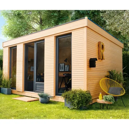 Casetta in Legno Abitabile 5x5 metri Parete Isolanti Porta Finestra da Giardino | BricoShop24