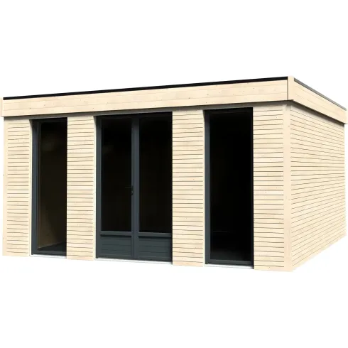 Casetta in Legno Abitabile 5x5 metri Parete Isolanti Porta Finestra da Giardino | BricoShop24