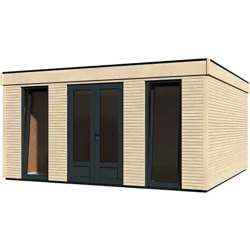 Casetta in Legno Abitabile 5x5 metri Parete Isolanti Porta Finestra da Giardino | BricoShop24