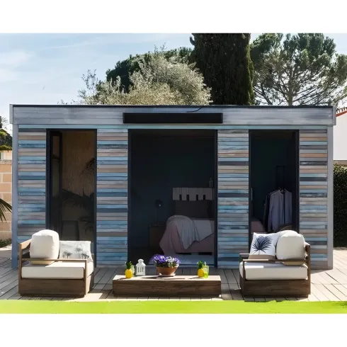 Casetta in Legno Abitabile 5x5 metri Parete Isolanti Porta Finestra da Giardino | BricoShop24