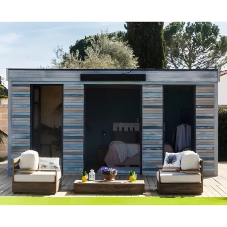 Casetta in Legno Abitabile 5x5 metri Parete Isolanti Porta Finestra da Giardino | BricoShop24