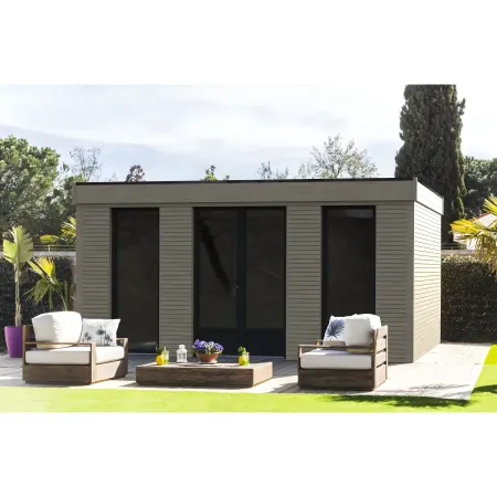 Casetta in Legno Abitabile 5x5 metri Parete Isolanti Porta Finestra da Giardino | BricoShop24