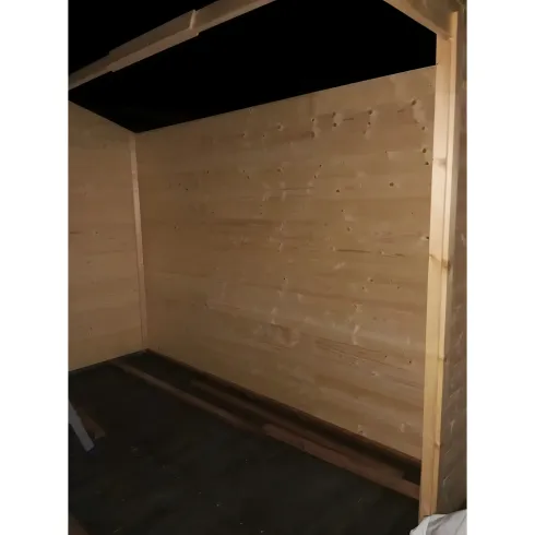 Casetta in Legno 3x3 mt 28 mm Block House Moderna Porta Attrezzi da Giardino | BricoShop24