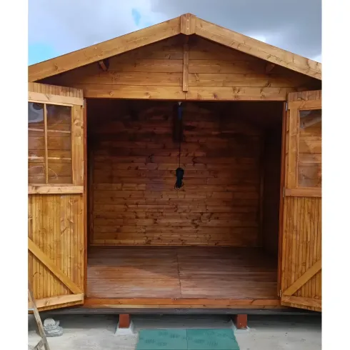 Casetta in Legno 3x3 mt 28 mm Block House Moderna Porta Attrezzi da Giardino | BricoShop24