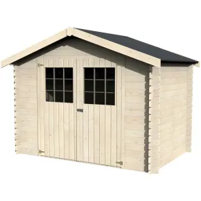Casetta in Legno 3x2 mt Block House 28 mm Moderna Porta Attrezzi da Giardino | BricoShop24