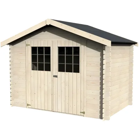 Casetta in Legno 3x2 mt Block House 28 mm Moderna Porta Attrezzi da Giardino | BricoShop24