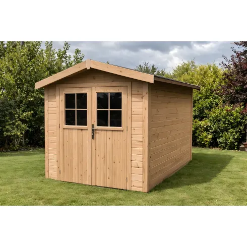 Casetta in Legno 2.3x2.3 mt a Pannelli 19 mm Moderna Porta Attrezzi da Giardino | BricoShop24