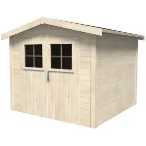 Casetta in Legno 2.3x2.3 mt a Pannelli 19 mm Moderna Porta Attrezzi da Giardino | BricoShop24