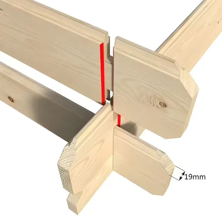 Casetta in Legno 2.3x2.3 mt a Pannelli 19 mm Moderna Porta Attrezzi da Giardino | BricoShop24