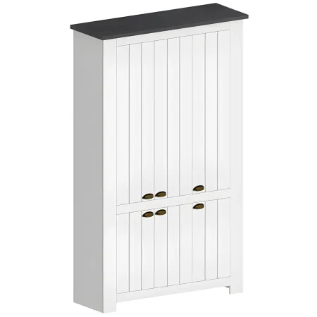 Armadio Scarpiera 6 Ante Mobile Ingresso Bianco Report 114x42x200 cm