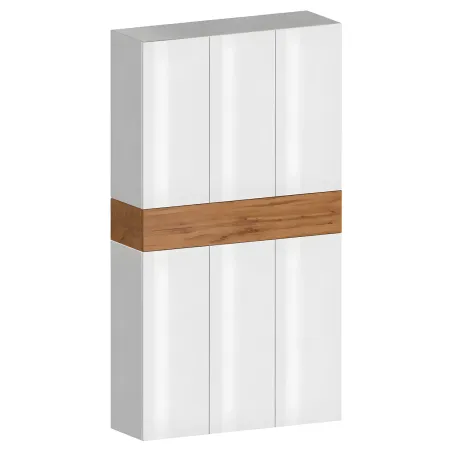 Armadio Scarpiera Bianco Lucido Rovere 6 Ante 1 Ribalta 8 Ripiani