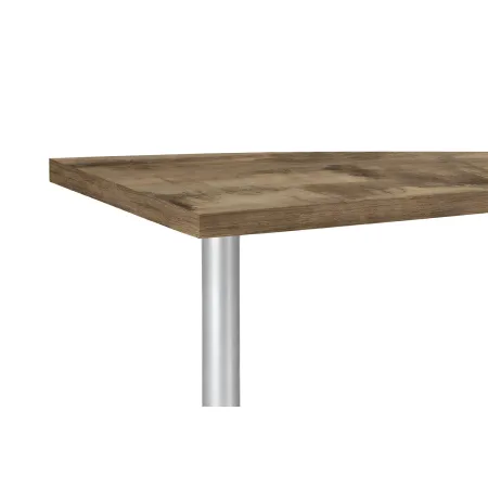 Tavolino da Caffè 55 cm in Legno Acero 2 Ripiani da Soggiorno Moderno