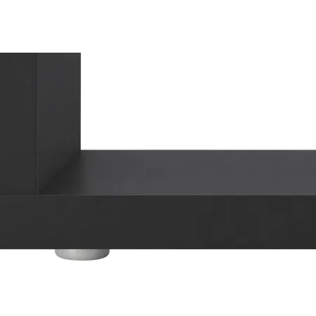 Tavolino da Caffè 55 cm in Legno Antracite 2 Ripiani Soggiorno Moderno