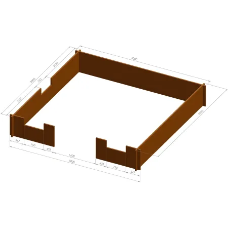 Casetta in Legno 5x5 mt 44 mm Rimessa Attrezzi Blockhouse da Giardino
