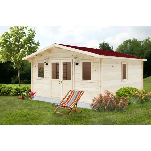 Casetta in Legno 5x5 mt 44 mm Rimessa Attrezzi Blockhouse da Giardino