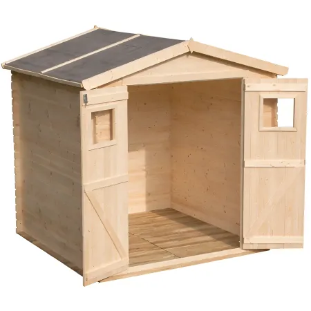 Casetta in Legno 2x2.5 mt 19 mm Blockhouse Rimessa Attrezzi da Giardino