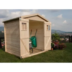 Casetta in Legno 2x2.5 mt 19 mm Blockhouse Rimessa Attrezzi da Giardino 2