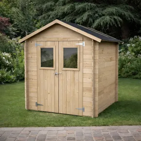 Casetta in Legno 2x2 con Pavimento Ricovero per Attrezzi da Giardino 2