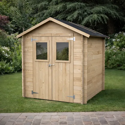 Casetta in Legno 2x2 con Pavimento Ricovero per Attrezzi da Giardino