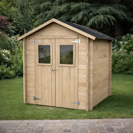Casetta in Legno 2x2 con Pavimento Ricovero per Attrezzi da Giardino