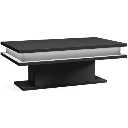 Tavolino da Caffè 100 cm con LED Antracite Rettangolare da Soggiorno