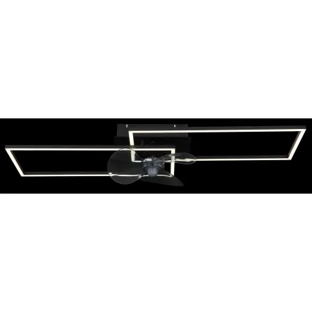 Ventilatore Soffitto con Luce LED Dimmerabile Metallo Nero Telecomando