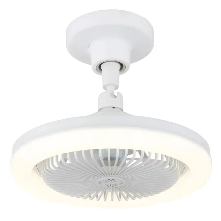 Ventilatore Soffitto con Luce LED Dimmerabile Bianco Tondo Telecomando