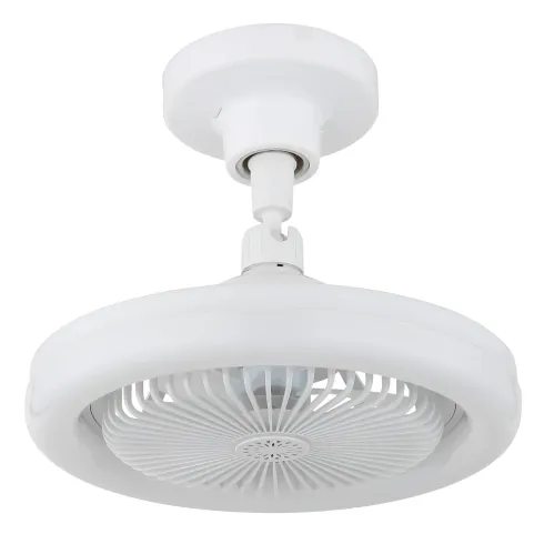 Ventilatore Soffitto con Luce LED Dimmerabile Bianco Tondo Telecomando