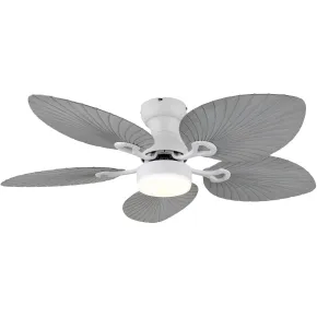 Ventilatore Soffitto con Luce Regolabile Bianco Grigio 22W Telecomando