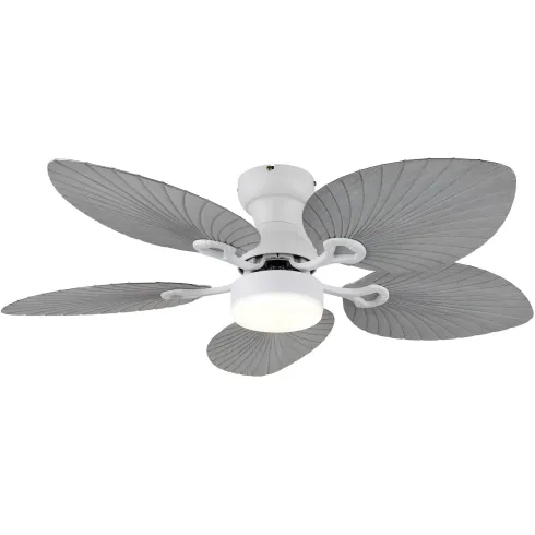 Ventilatore Soffitto con Luce Regolabile Bianco Grigio 22W Telecomando