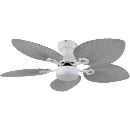 Ventilatore Soffitto con Luce Regolabile Bianco Grigio 22W Telecomando