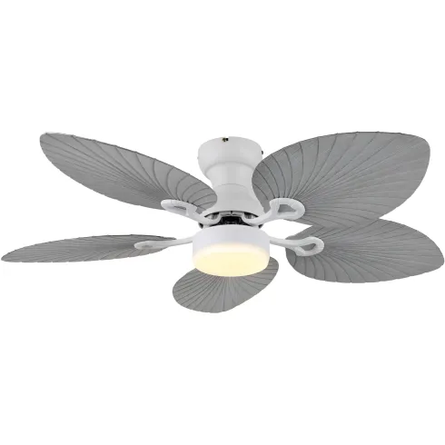 Ventilatore Soffitto con Luce Regolabile Bianco Grigio 22W Telecomando