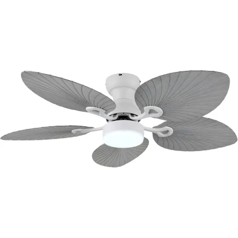 Ventilatore Soffitto con Luce Regolabile Bianco Grigio 22W Telecomando