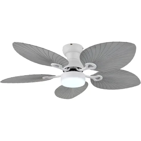 Ventilatore Soffitto con Luce Regolabile Bianco Grigio 22W Telecomando