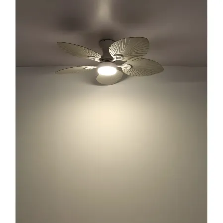 Ventilatore Soffitto con Luce Regolabile Bianco Grigio 22W Telecomando