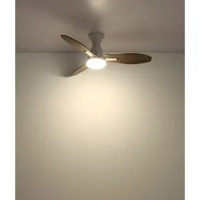 Ventilatore da Soffitto con Luce LED Bianco 3 Pale in Legno con Timer 2