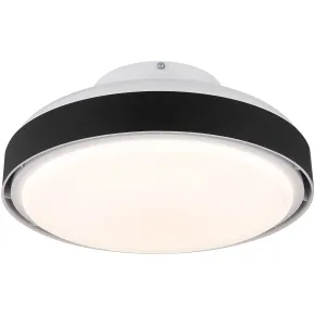 Ventilatore da Soffitto Plafoniera LED Dimmerabile 45 cm Bianco Nero